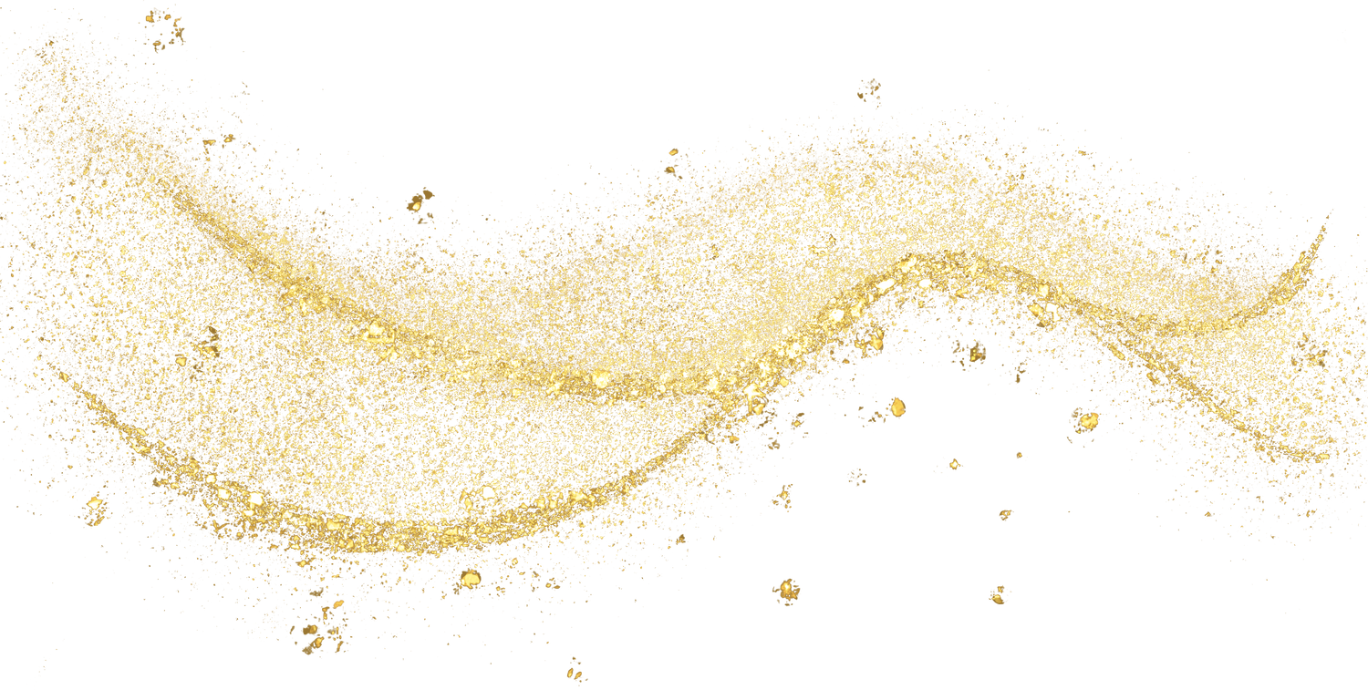 gold glitter shiny sprinkles curve