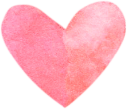 pink watercolor heart